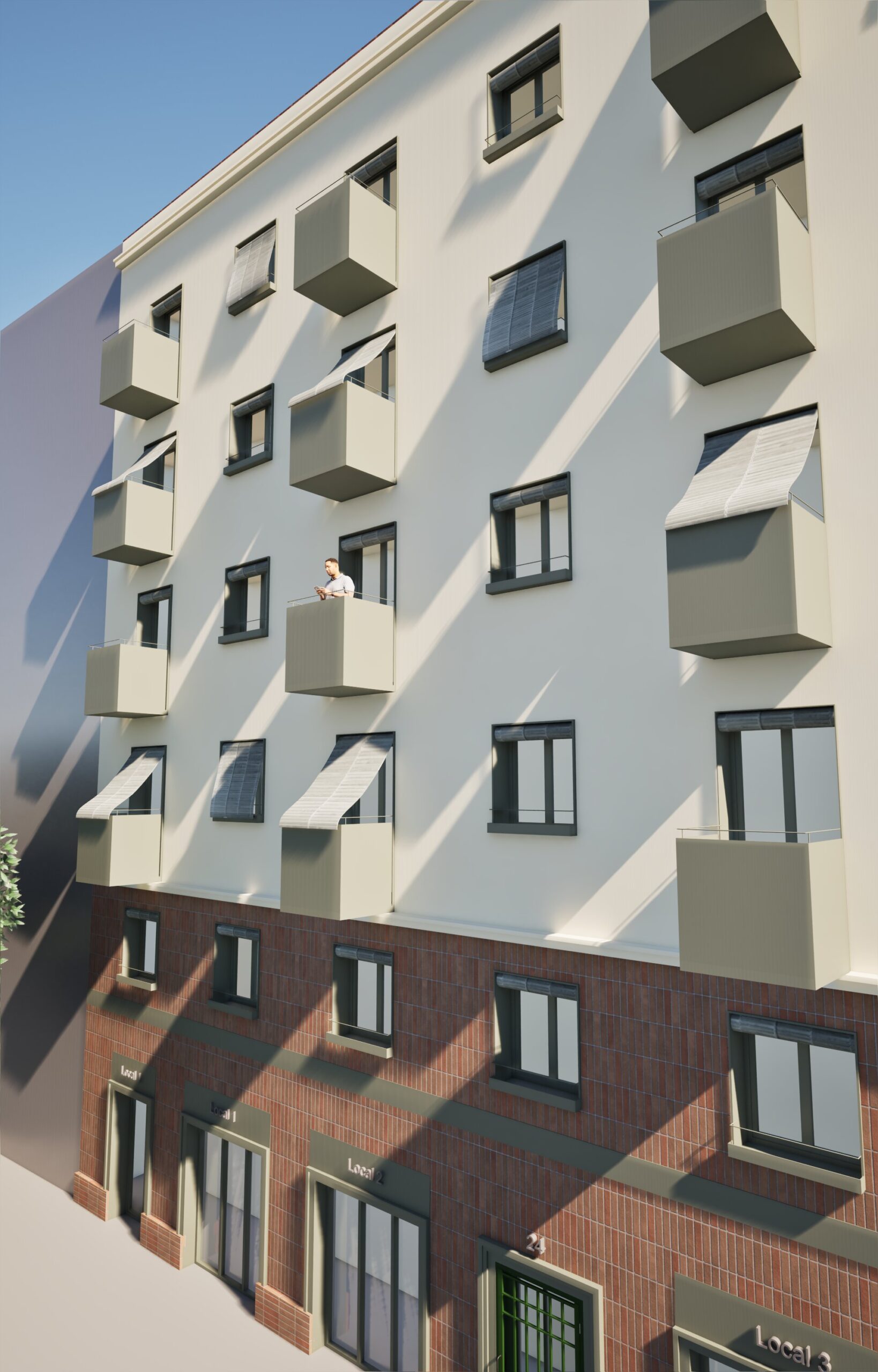 fachada, balcones, rehabilitacion