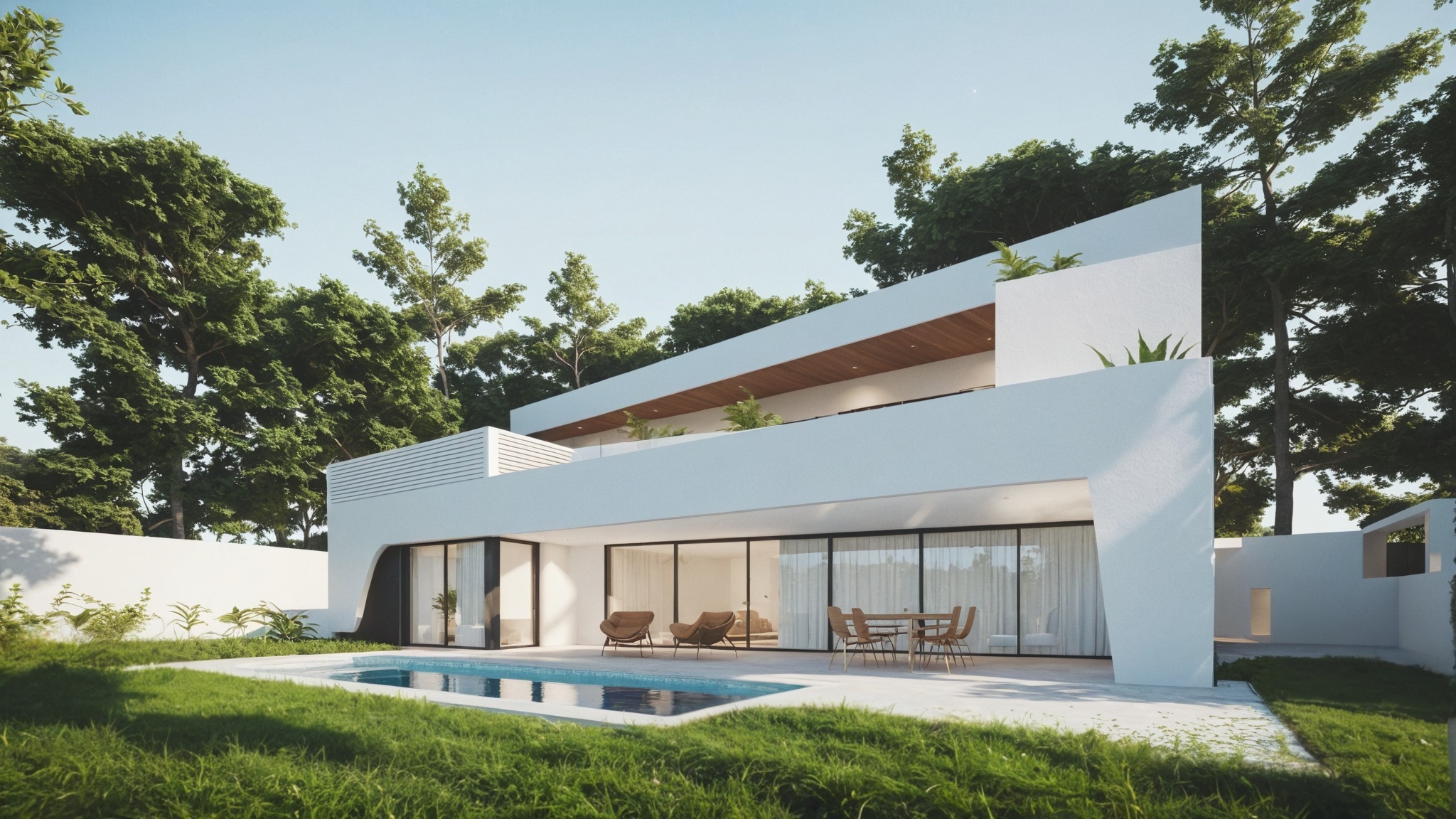 casa unifamiliar arquitectura minimalista mediterránea